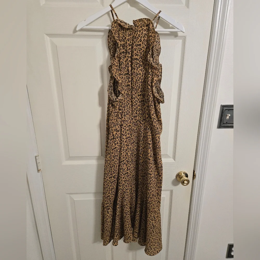 Who What Wear Brown And Black Animal Print Dress Sleeveless Size XXL - Picture 2 of 10